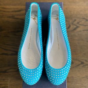 Giuseppe Zanotti Crystal Stud Flats